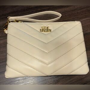 Cream Steve Madden Wristlet